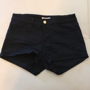 H&M black denim shorts
